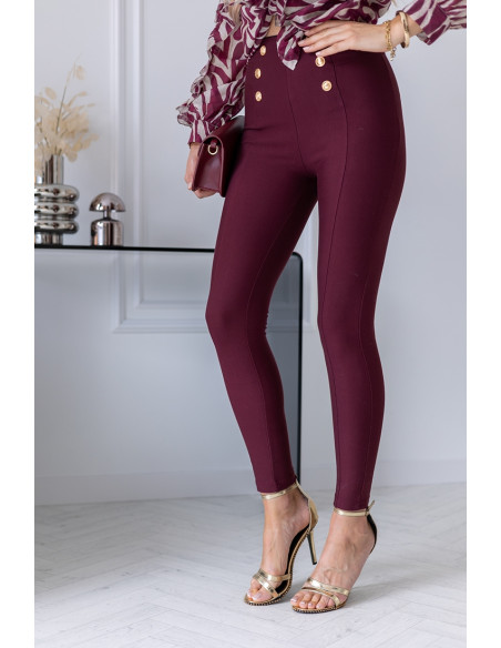 Leginsy Buttoni Bordowe