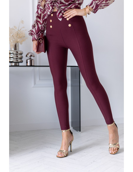 Leginsy Buttoni Bordowe