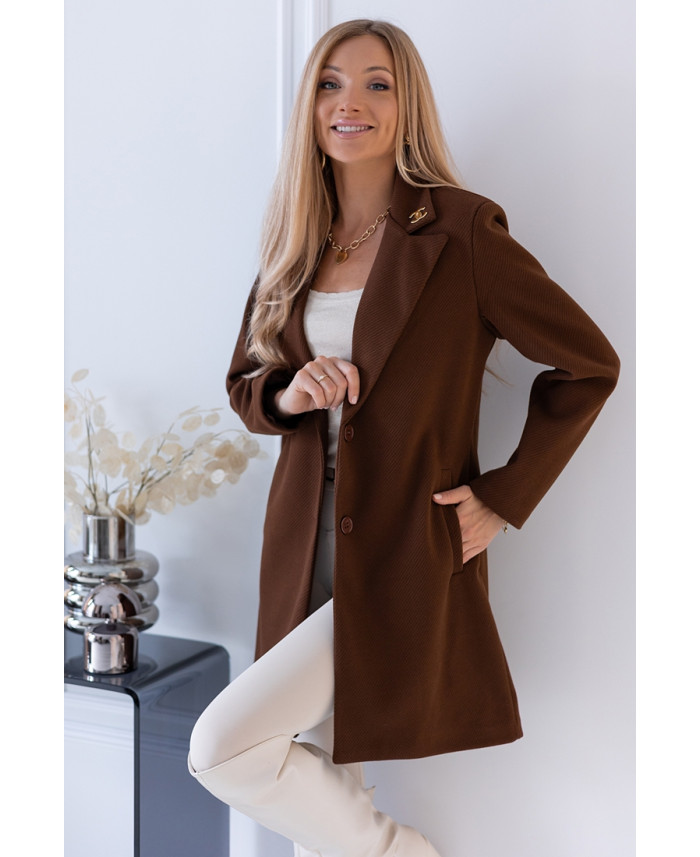 Płaszcz Dyplomatka Brązowy