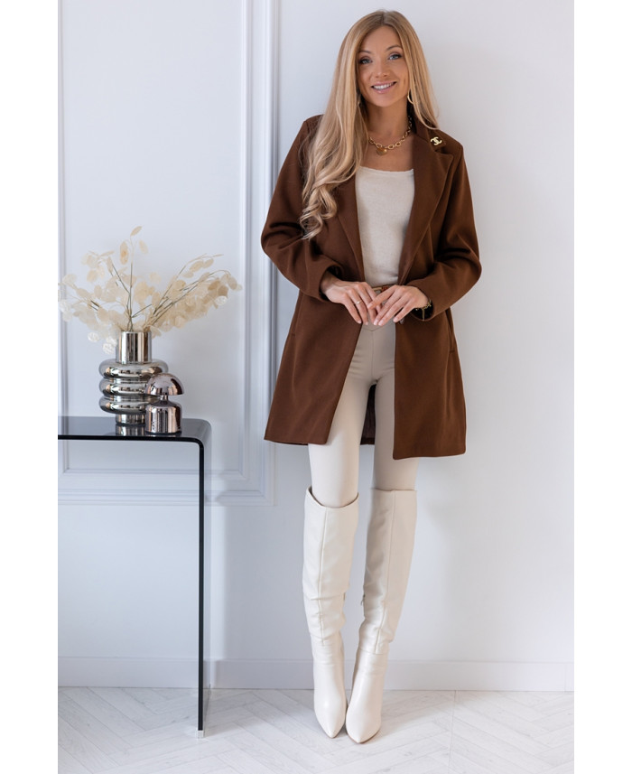 Płaszcz Dyplomatka Brązowy