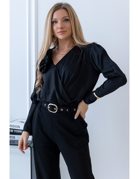 Bluzka Rose Satin Czarna