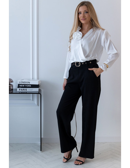 Bluzka Rose Satin Biała