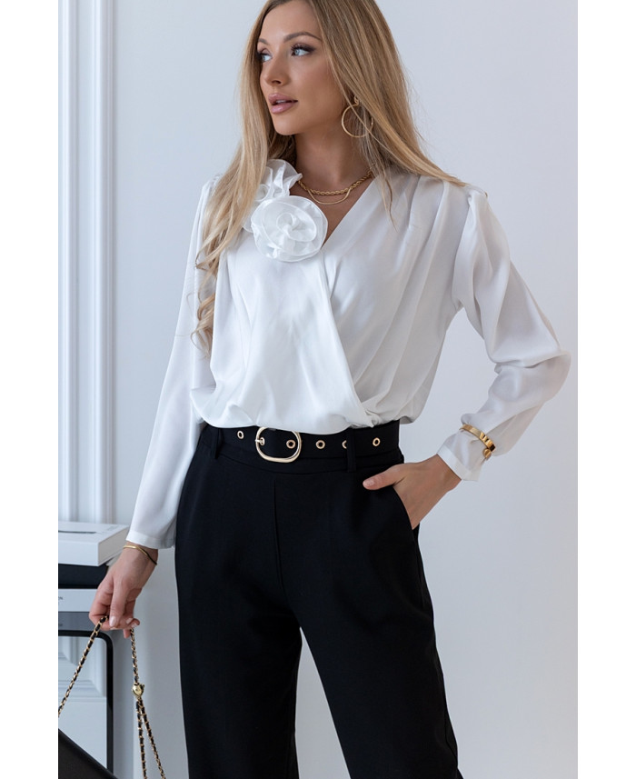 Bluzka Rose Satin Biała