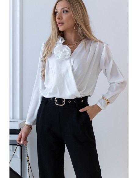 Bluzka Rose Satin Biała