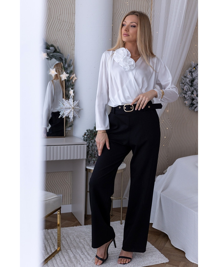 Bluzka Rose Satin Biała