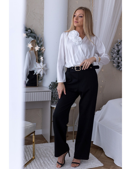 Bluzka Rose Satin Biała