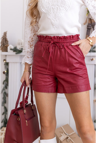 Krótkie Spodenki Saloma Burgund