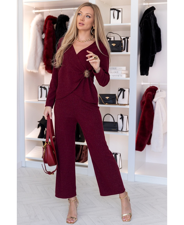 Komplet Polla Bordowy