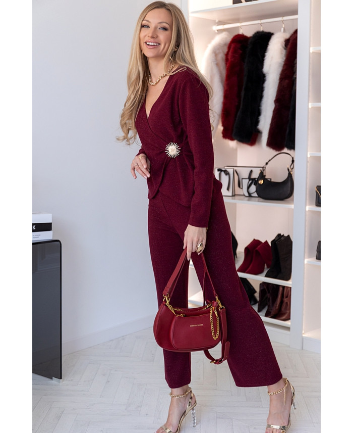 Komplet Polla Bordowy