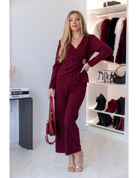 Komplet Polla Bordowy