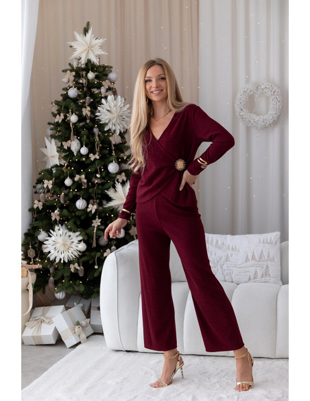 Komplet Polla Bordowy