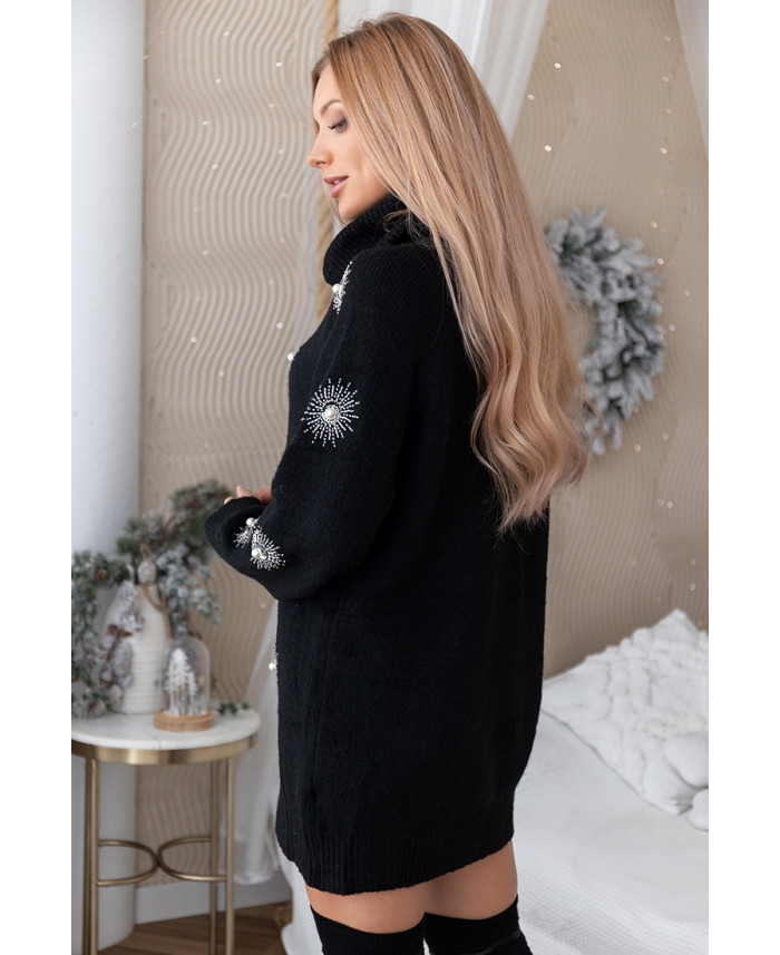 Sukienka Swetrowa Look Czarna