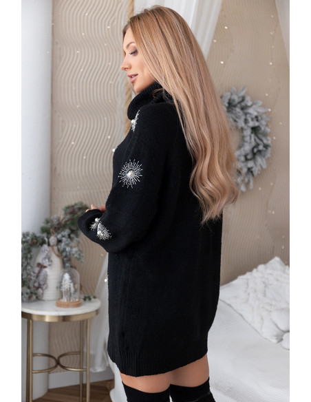 Sukienka Swetrowa Look Czarna