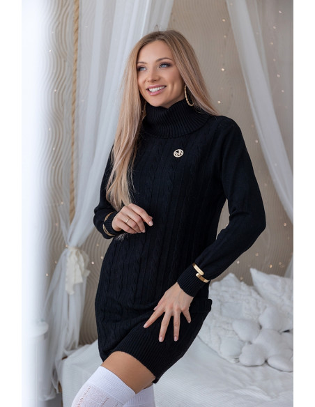 Sukienka Swetrowa Mobi Czarna