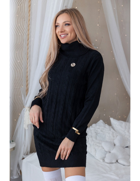 Sukienka Swetrowa Mobi Czarna