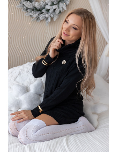 Sukienka Swetrowa Mobi Czarna