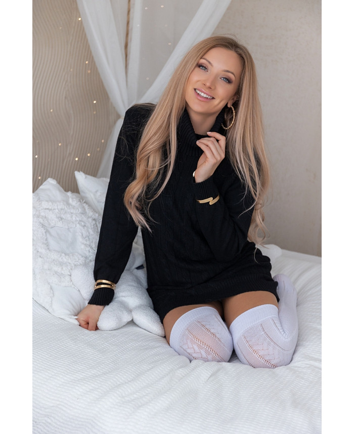 Sukienka Swetrowa Mobi Czarna