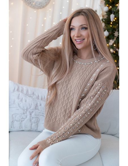 Sweter Simple Beżowy