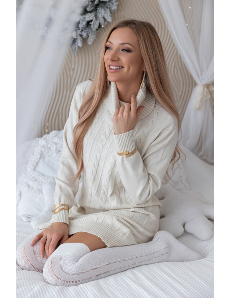 Sukienka Swetrowa Mobi Ekri