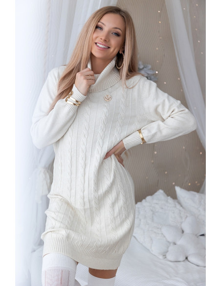 Sukienka Swetrowa Mobi Ekri