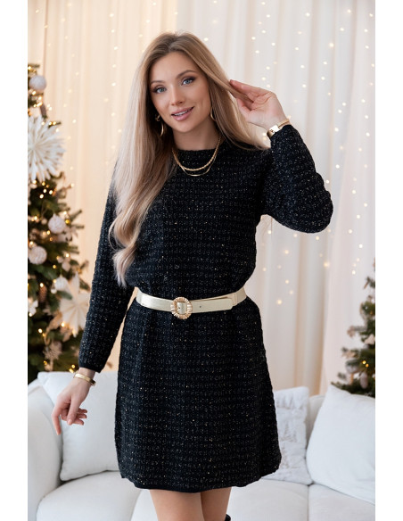 Sukienka Swetrowa Vallery Czarna