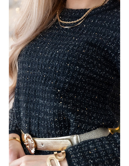 Sukienka Swetrowa Vallery Czarna