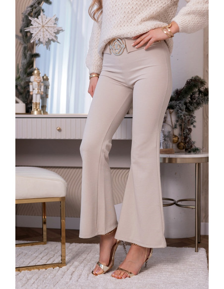 Spodnie Dzwony Class Beżowe