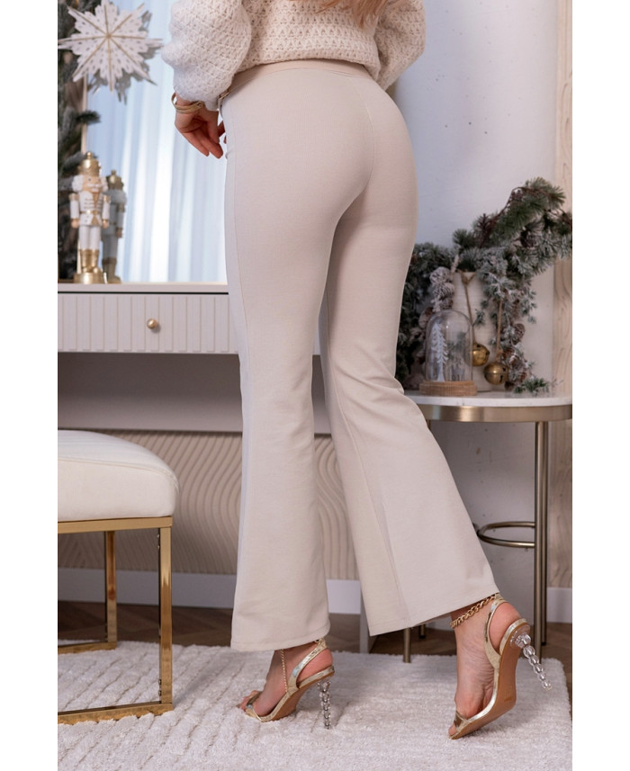 Spodnie Dzwony Class Beżowe