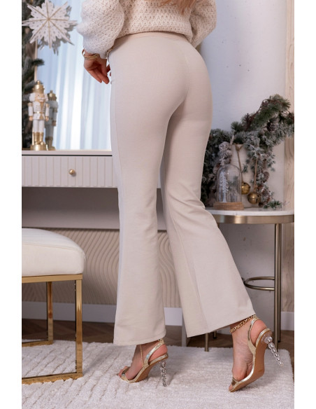 Spodnie Dzwony Class Beżowe