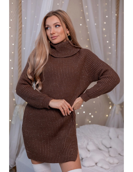 Tunika z Golfem More Brązowa