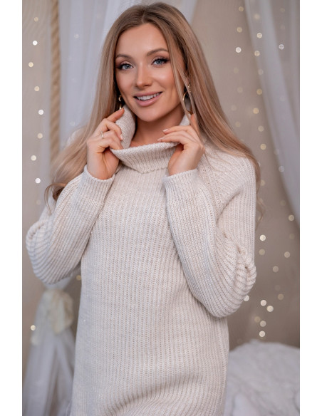 Tunika z Golfem More Beżowa