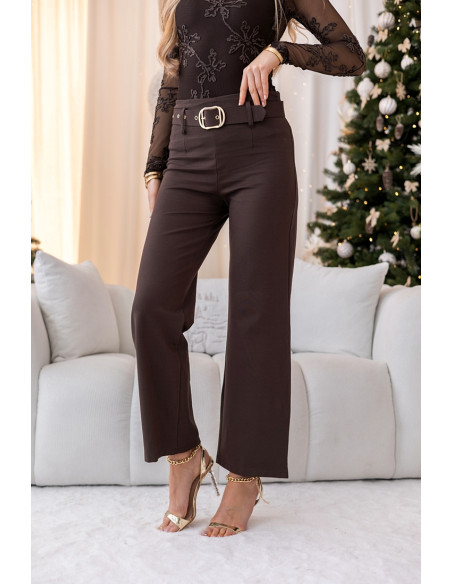 Spodnie Flow Brązowe