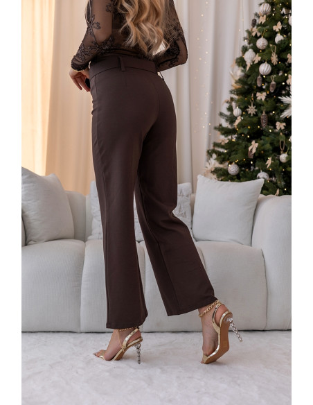 Spodnie Flow Brązowe