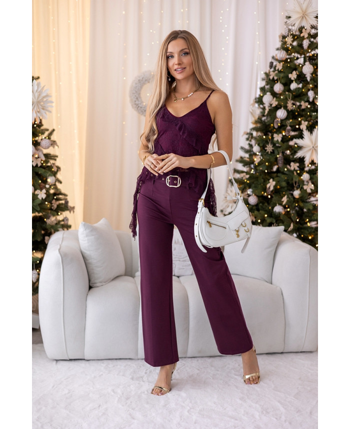 Bluzka Fabby Bordowa