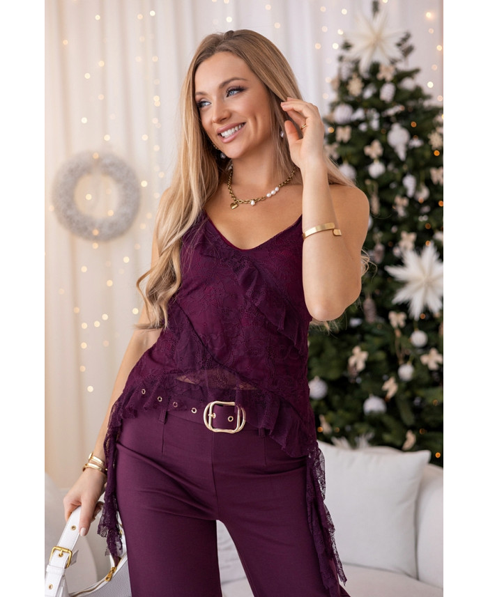 Bluzka Fabby Bordowa