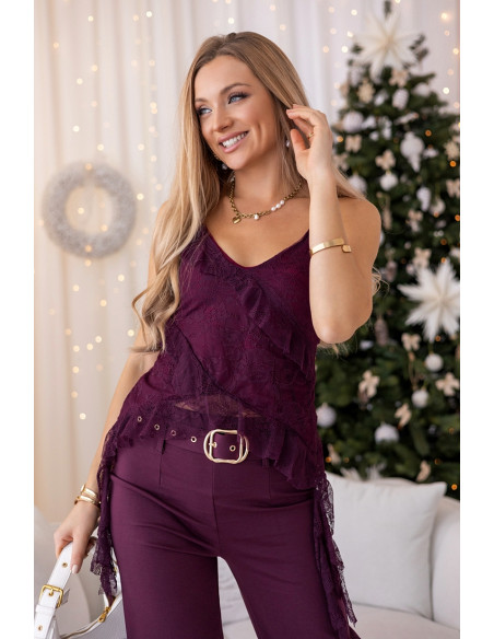 Bluzka Fabby Bordowa