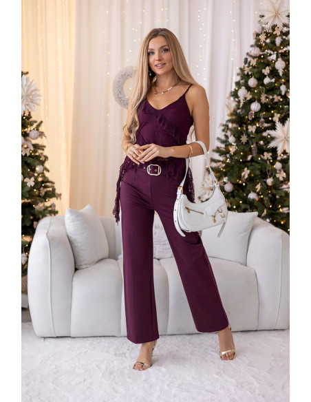 Spodnie Dell Bordowe