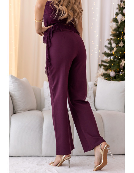 Spodnie Dell Bordowe