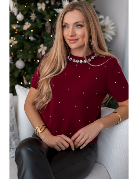 Sweterek Mossy Burgund