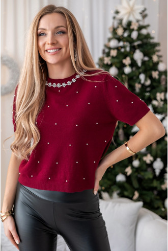 Sweterek Mossy Burgund 2