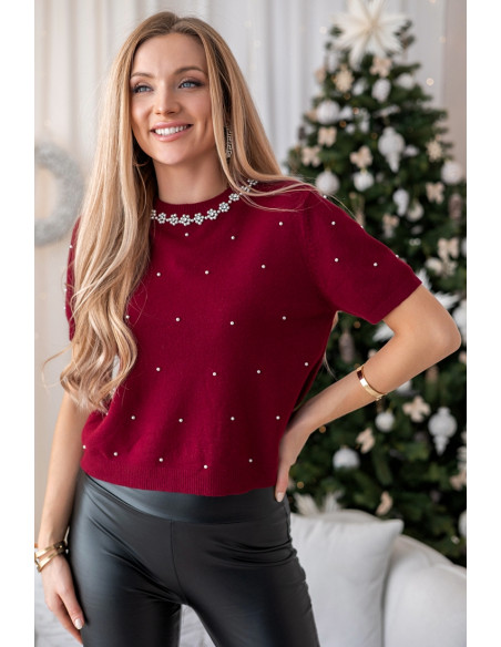 Sweterek Mossy Burgund