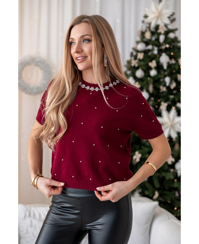 Sweterek Mossy Burgund