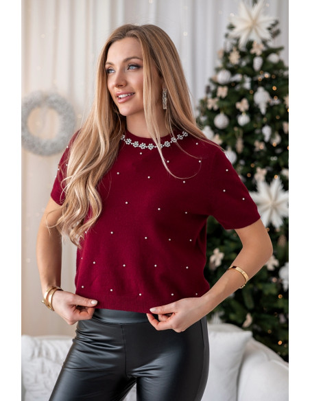 Sweterek Mossy Burgund