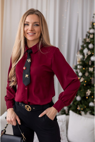 Koszula Galla Burgund