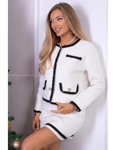 Komplet Lind Biało-Czarny