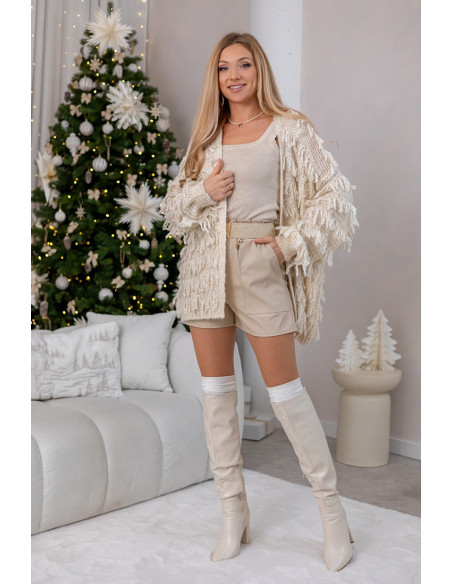 Sweter Kardigan Noodle Beżowy