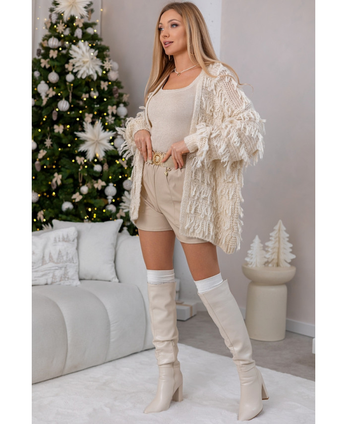 Sweter Kardigan Noodle Beżowy