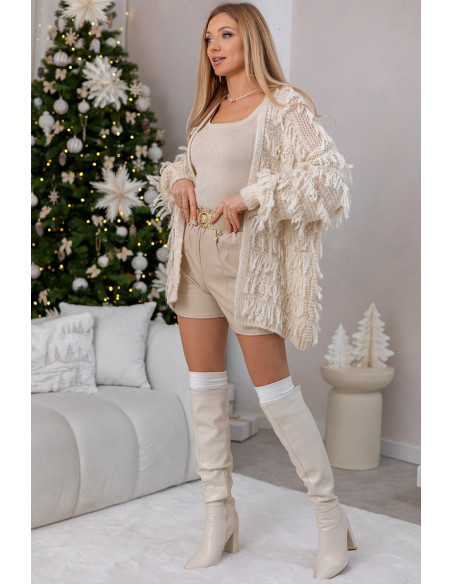 Sweter Kardigan Noodle Beżowy