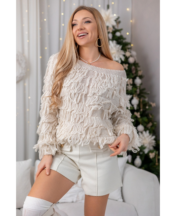 Sweter Noodle Beżowy