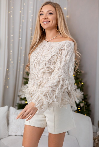 Sweter Noodle Beżowy 2